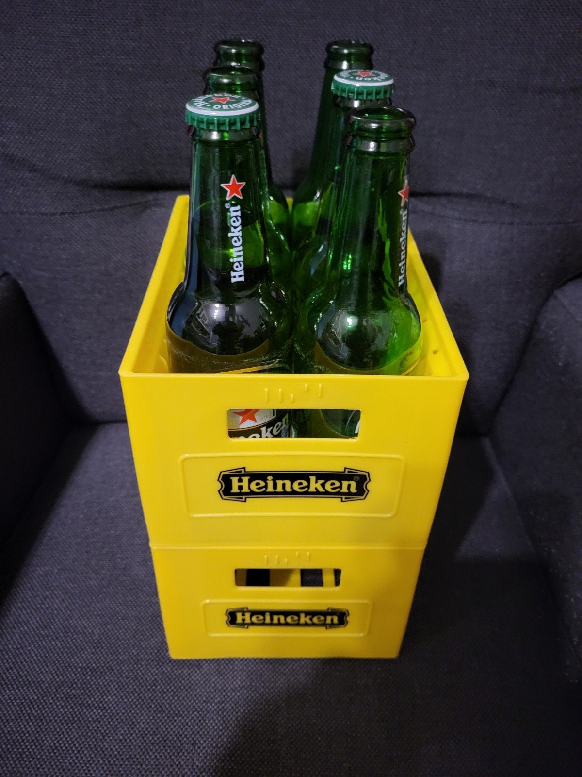 Laaste 6 Super mooie Heineken kratjes TIP Leuk Cadeau, Ophalen of Verzenden, Gebruikt