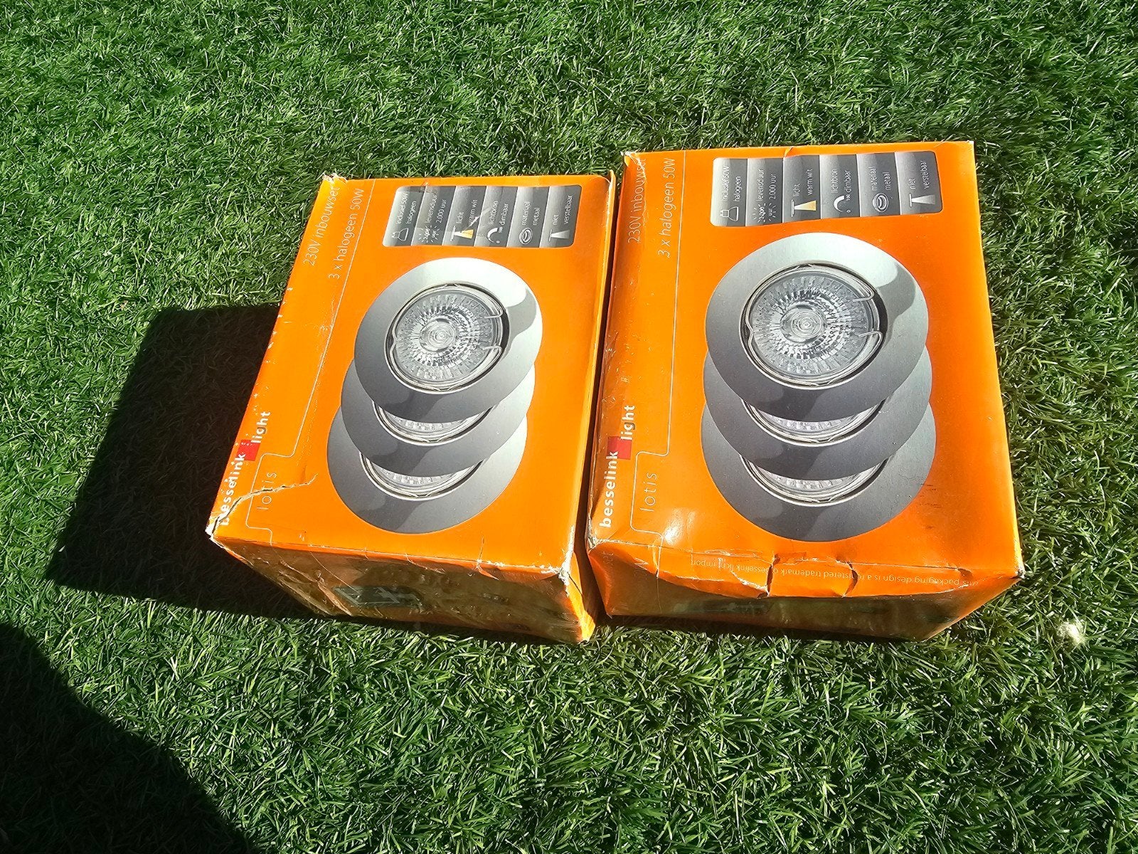 Besselink Licht Inbouwspots Halogeen 230V 3x50W (2 sets), Metaal, Overige merken, Nieuw, Overige fittingen