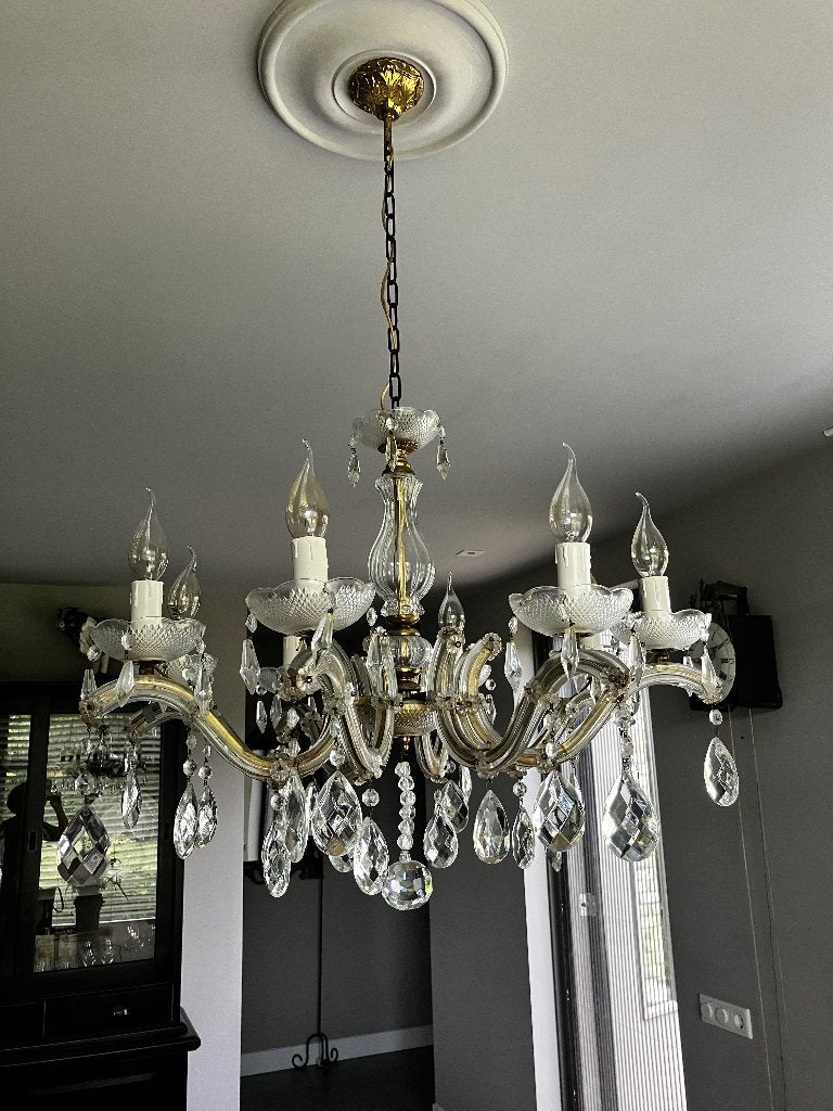 Kroonluchter kristal vintage, Ophalen