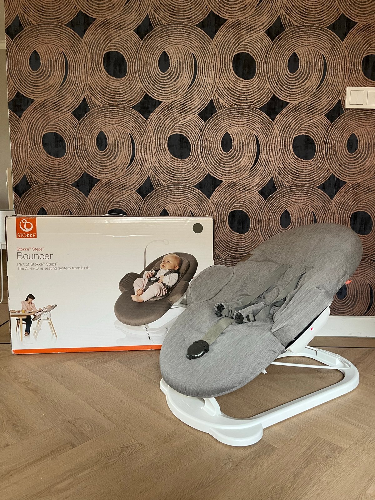 Stokke Steps Wipstoel - Grijs (excl. rammelaar), Kinderen en Baby's, Overige merken, Gebruikt, Wipstoel, Ophalen of Verzenden
