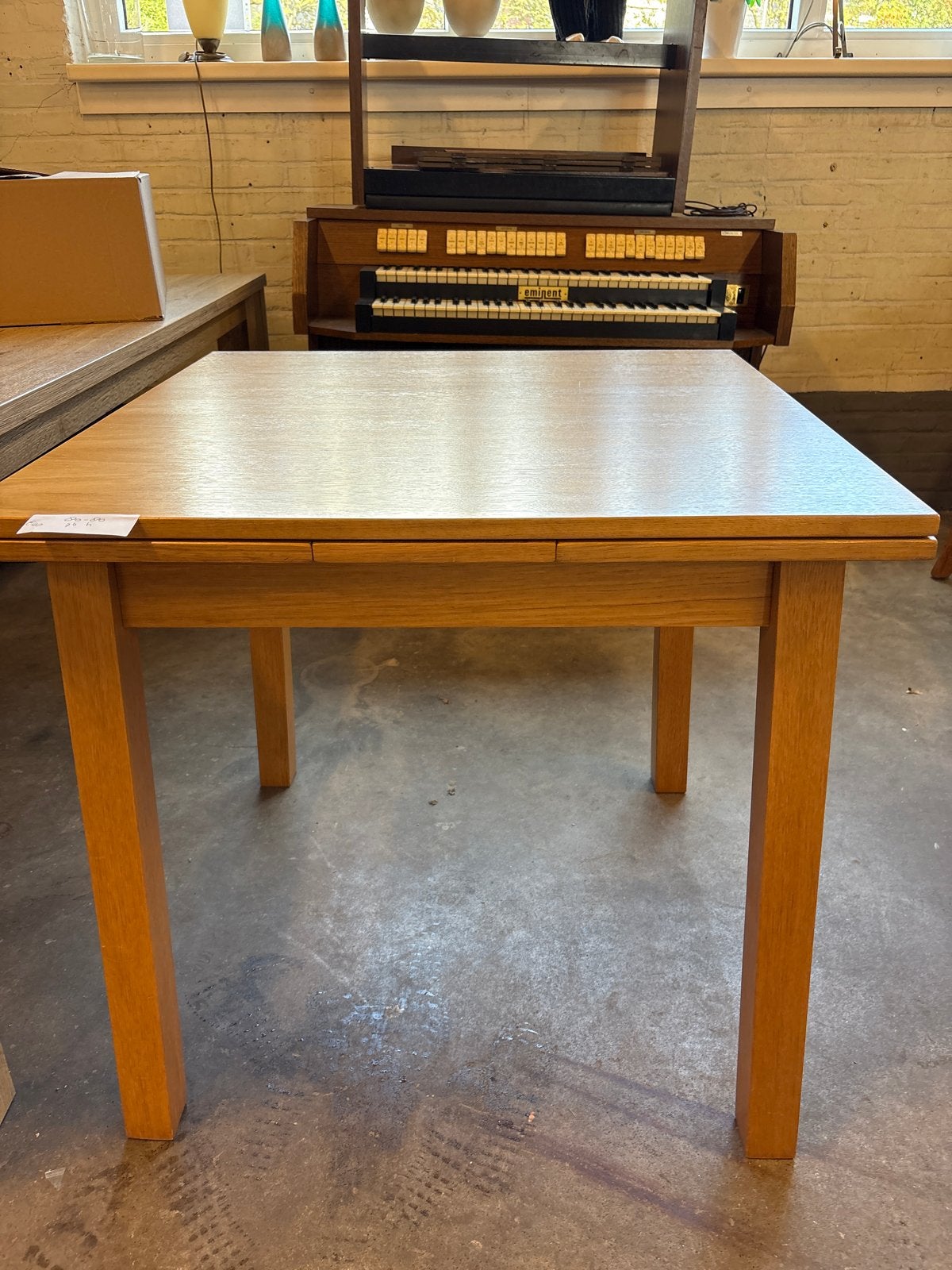 Uitschuifbare Eettafel 80x80 cm (uit te breiden tot 140 cm), Huis en Inrichting, Ophalen, Gebruikt, Vierkant, 50 tot 100 cm
