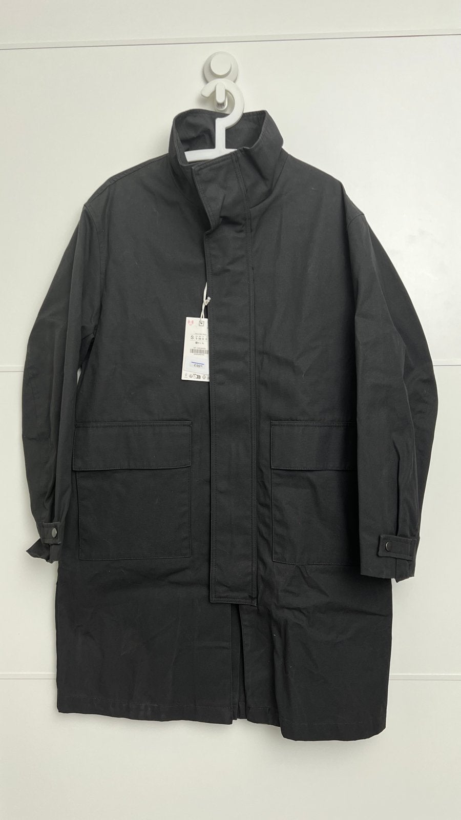 Zara Man Zwarte Lange Jas - Super Sale!, Kleding | Heren, Jassen | Winter, Ophalen of Verzenden, Nieuw, Overige maten, Zwart