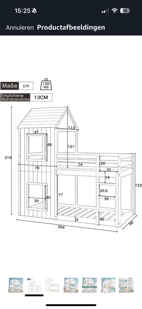 Huis bed, Huis en Inrichting, Slaapkamer | Stapelbedden en Hoogslapers, Ophalen, Eenpersoons, Minder dan 160 cm, Zo goed als nieuw