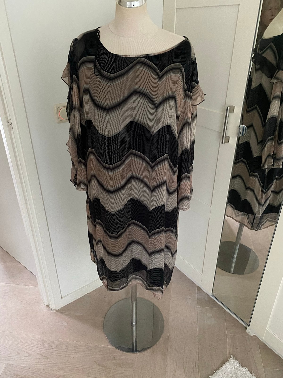 Expresso Jurk met Zigzag Patroon - Maat 46, Kleding | Dames, Meerkleurig, Maat 46/48 (XL) of groter, Ophalen of Verzenden, Zo goed als nieuw