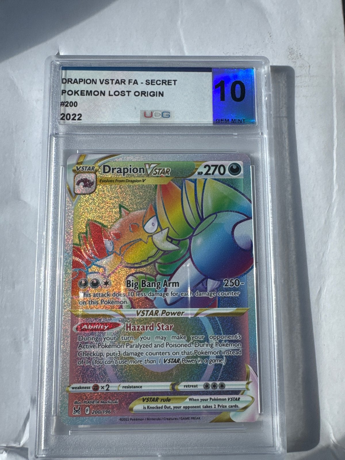 Drapion VSTAR FA Secret Rare UCG 10 Gem Mint Pokémon ‼️, Ophalen of Verzenden, Nieuw, Losse kaart