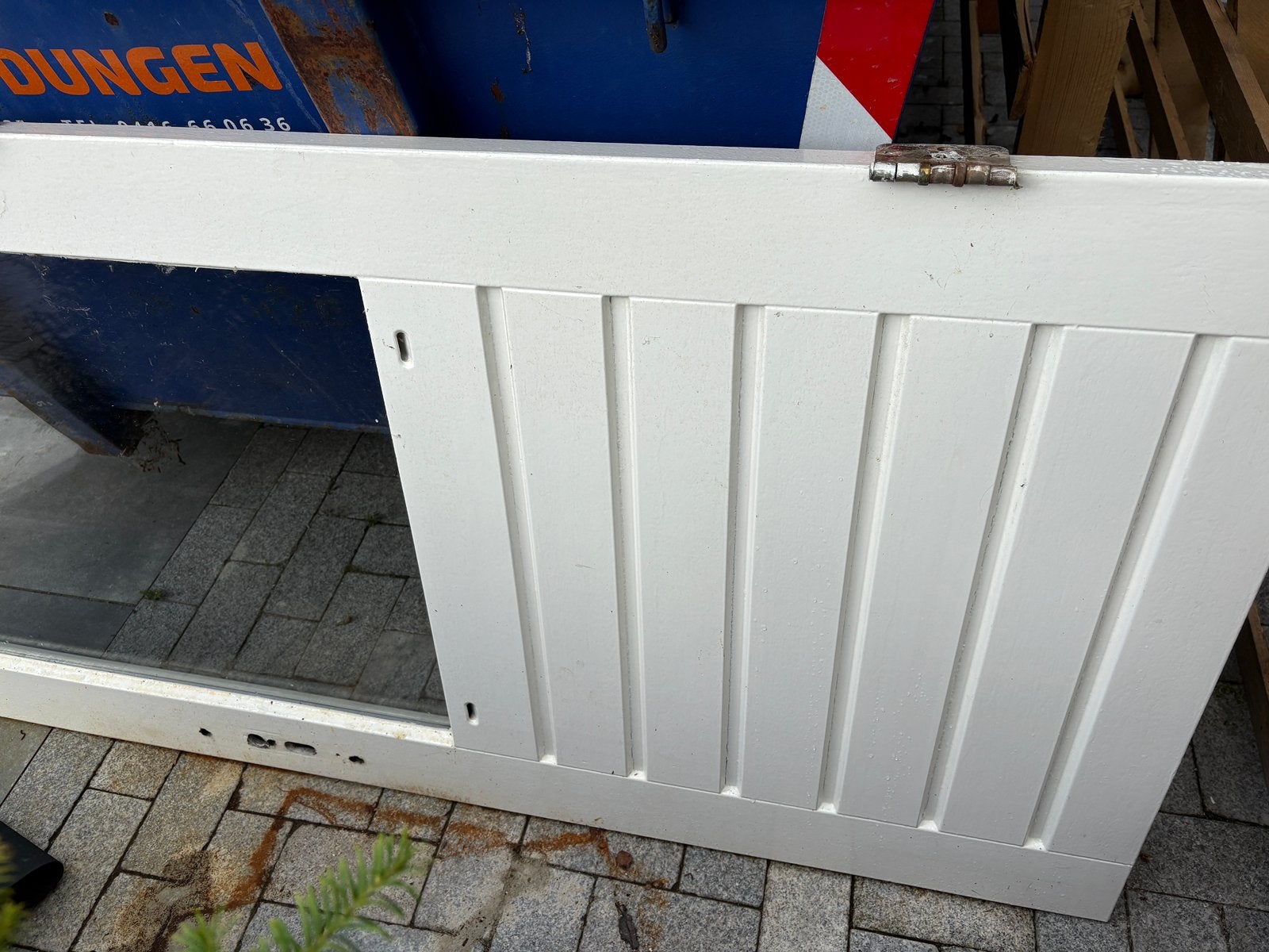 Achterdeur hardhout, Doe-het-zelf en Verbouw, Ophalen of Verzenden, Gebruikt, Buitendeur, 200 tot 215 cm