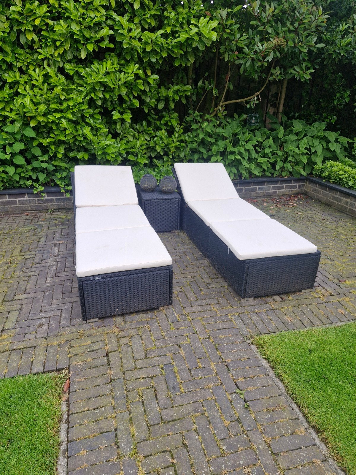 2 ligbedden met kussens - kunnen nog een ronde mee, Tuin en Terras, Ligbedden, Ophalen