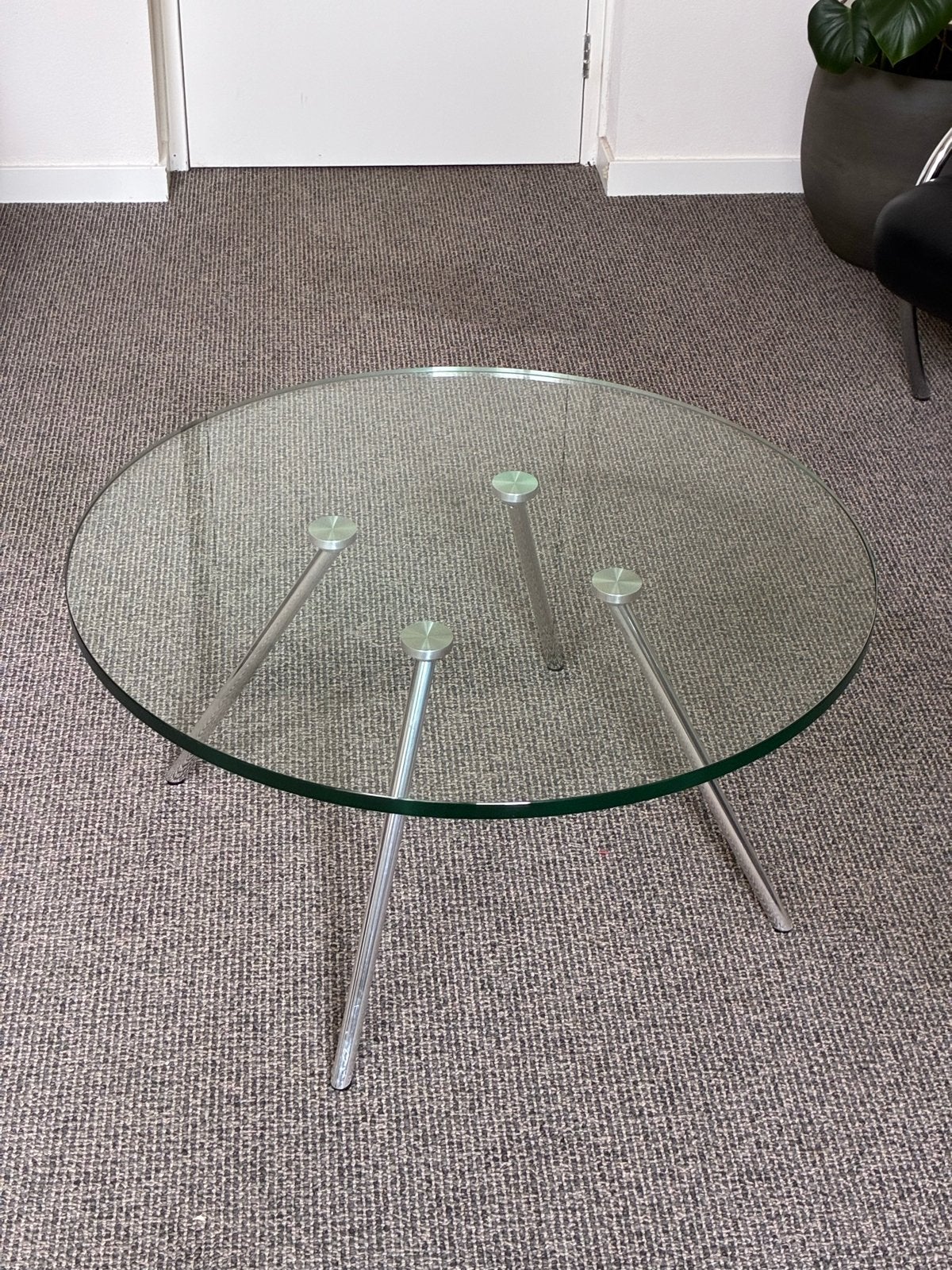 Glazen salontafel Maupertuus rond, Huis en Inrichting, Ophalen, Rond, 50 tot 100 cm, Minder dan 50 cm