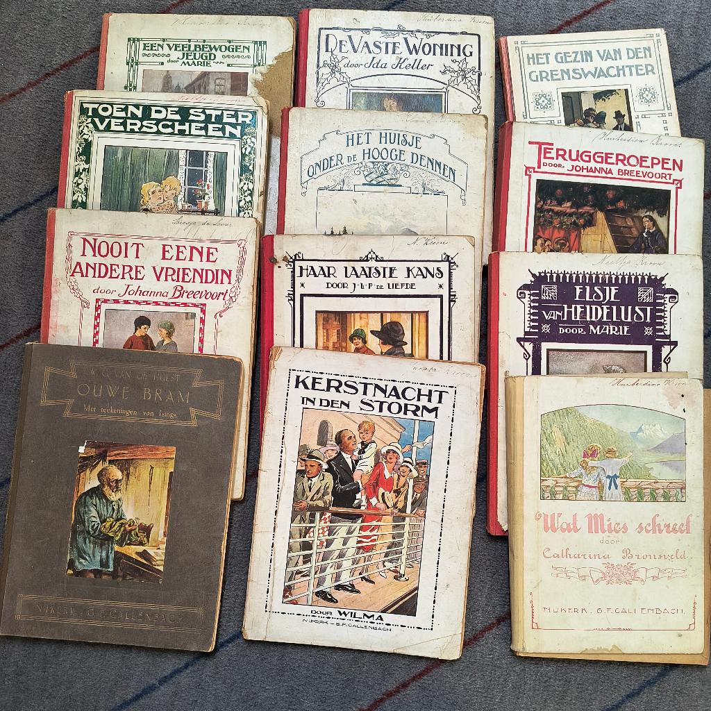 Oude Nederlandse kinderboeken collectie, Antiek, Antiek en Kunst, Ophalen of Verzenden