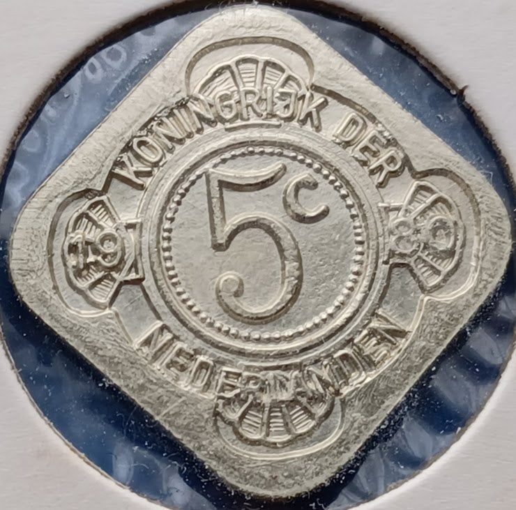 5 cent penning 1980 - Beatrix en Claus - Koningin en Prins, Verzenden, Overige materialen, Nederland