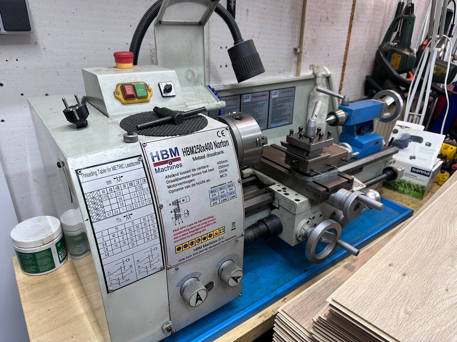 HBM HBM250x400 Norton Metaaldraaibank, Ophalen, Gebruikt, Metaaldraaibank, Minder dan 500 mm