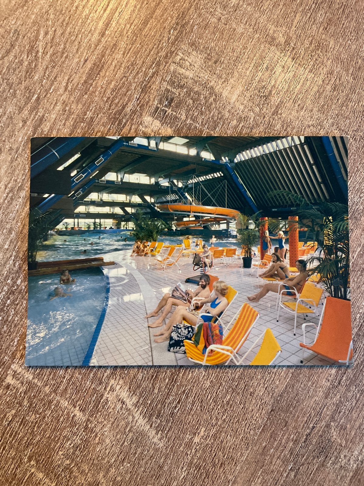 Ansichtkaart De Eemhof Zwembad Flevoland, Verzamelen, Ophalen of Verzenden, 1980 tot heden, Gelopen, Flevoland