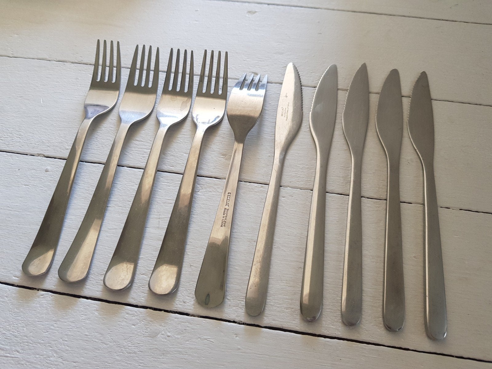 ikea bestek 5 vorken en 5 messen, Ophalen of Verzenden