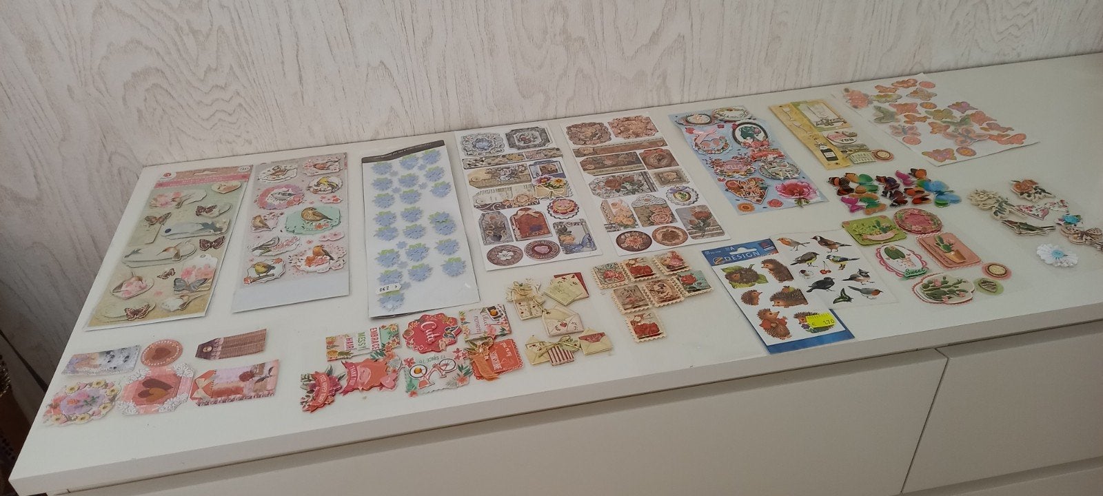 17 vellen stickers en plaatjes, Ophalen of Verzenden, Gebruikt, Stickers en Plaatjes
