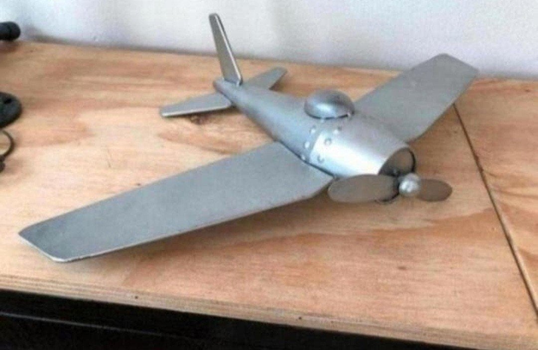 Luchtvaart Decor Industrial Stijl Metalen Vliegtuig Model, Verzamelen, Ophalen of Verzenden, Gebruikt, Overige typen