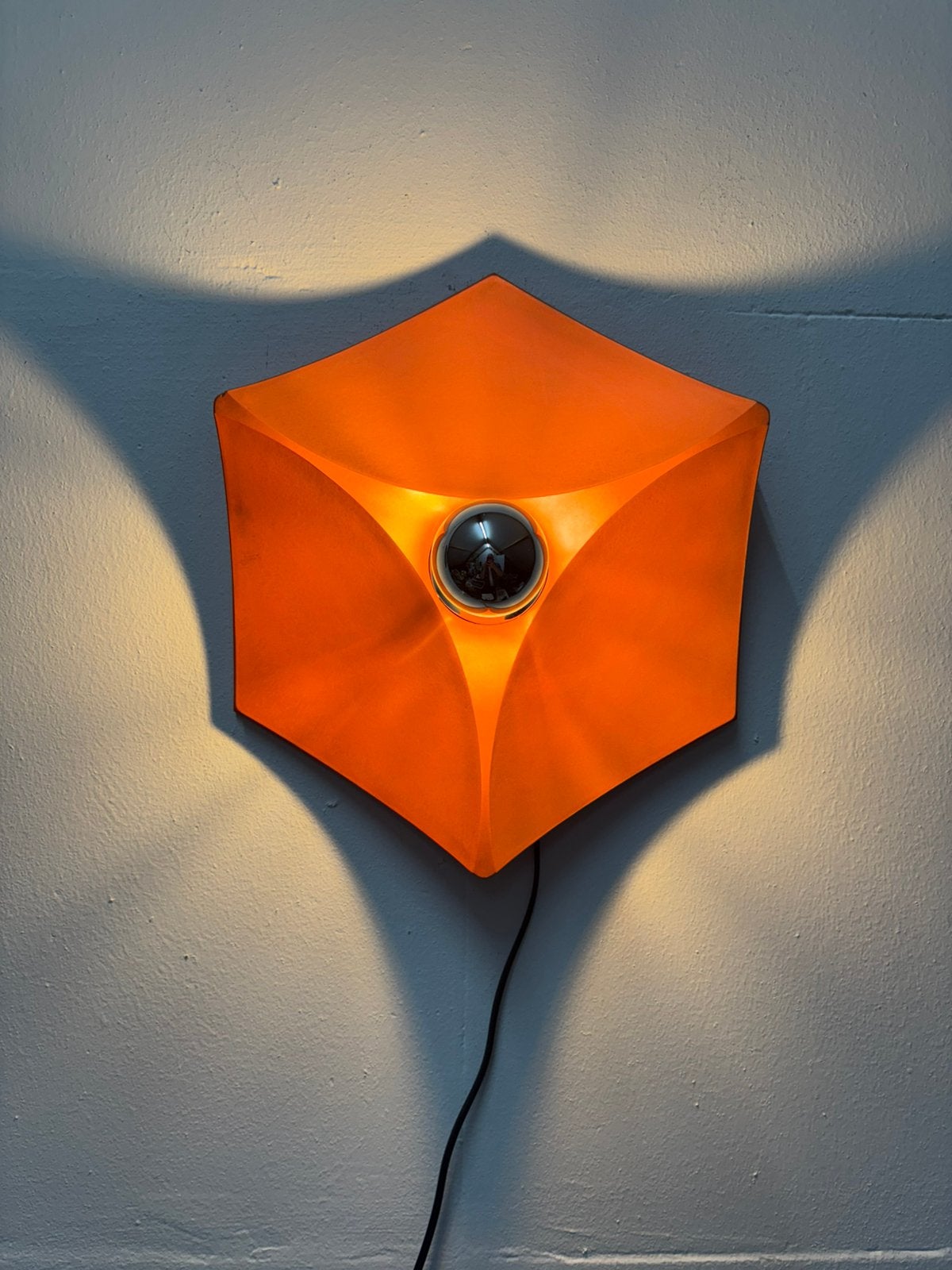 Vintage space age wandlamp, plafondlamp Hoffmeister Leuchten, Ophalen of Verzenden, Gebruikt