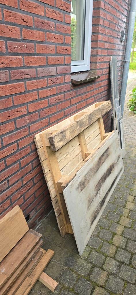 Gratis houten pallets, Ophalen, Gebruikt, 25 tot 50 mm, Pallet