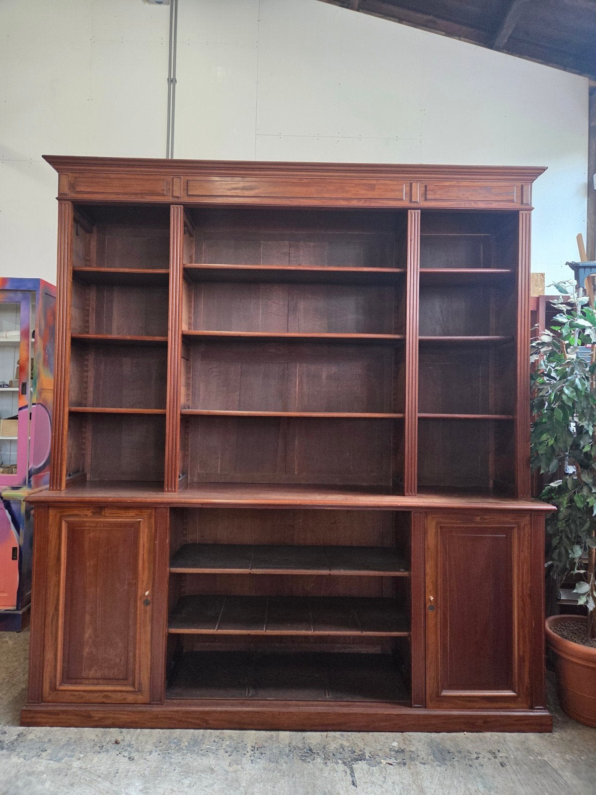 prachtige antieke boekenkast ~ bibliotheekkast ~ wandkast, Ophalen, Met deur(en), 200 cm of meer, 200 cm of meer