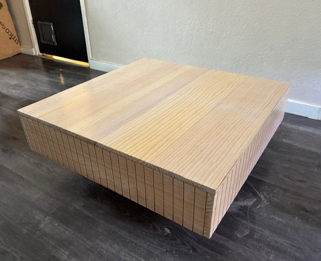 Stijlvolle houten salontafel - Zo goed als nieuw, Ophalen, Gebruikt, 50 tot 100 cm, Vierkant