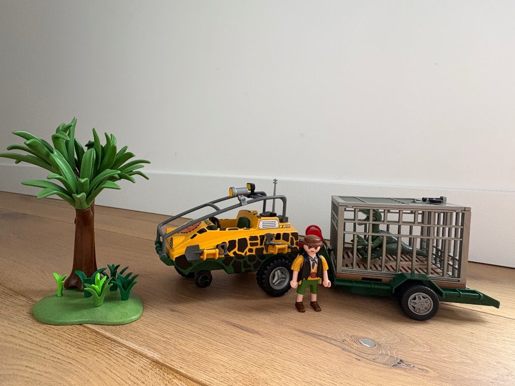 Playmobil Dino's Amfibievoertuig met dinosaurus 4175, Wild life, Gebruikt, Complete set, Overige typen