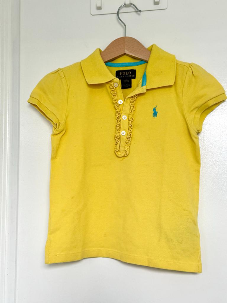 Polo Ralph Lauren geel poloshirt maat 6 (120/60), Kinderen en Baby's, Kinderkleding | Maat 116, Ophalen of Verzenden, Gebruikt
