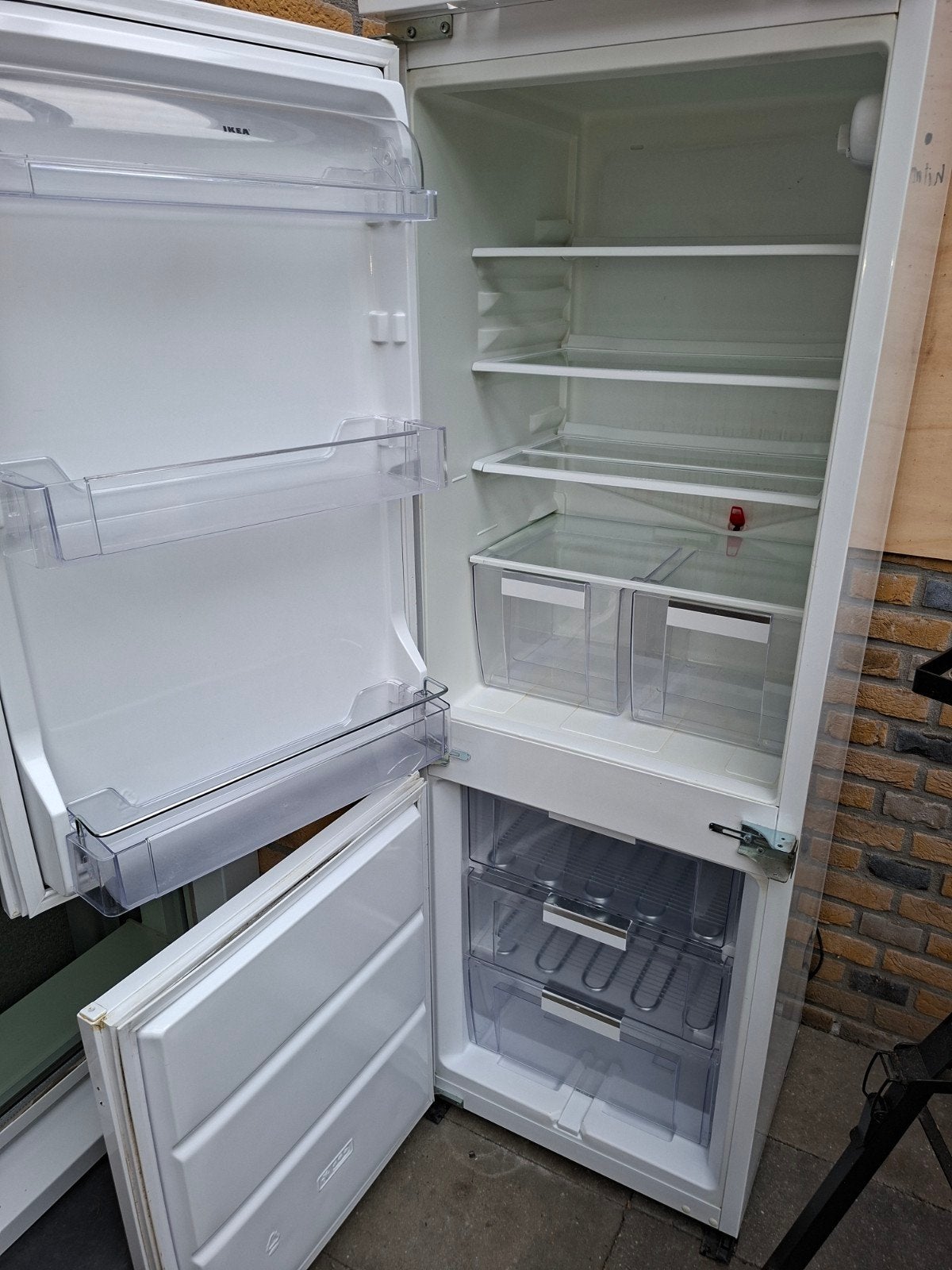 IKEA Koelkast met vriezer - Model CB243W, Witgoed en Apparatuur, Ophalen, Gebruikt, 200 liter of meer, 60 cm of meer