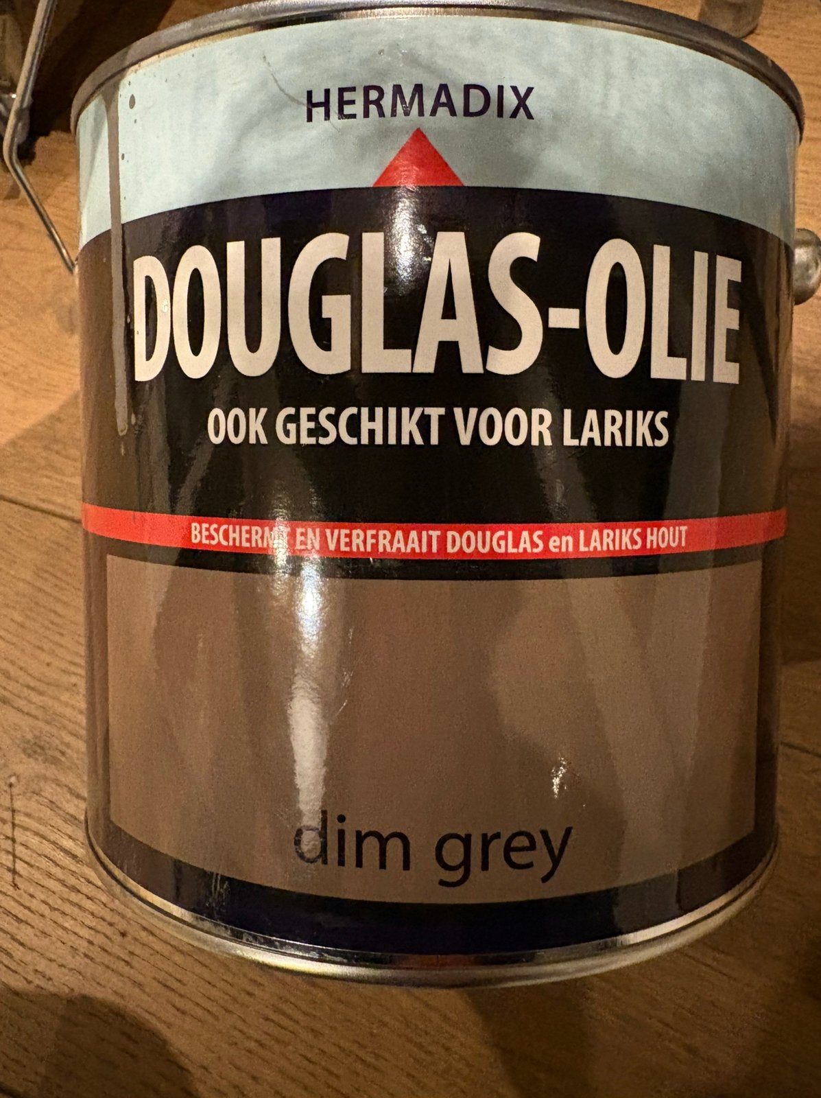 Hermadix Douglas olie dim grey 2,5 l, Ophalen of Verzenden, Zo goed als nieuw, Beits