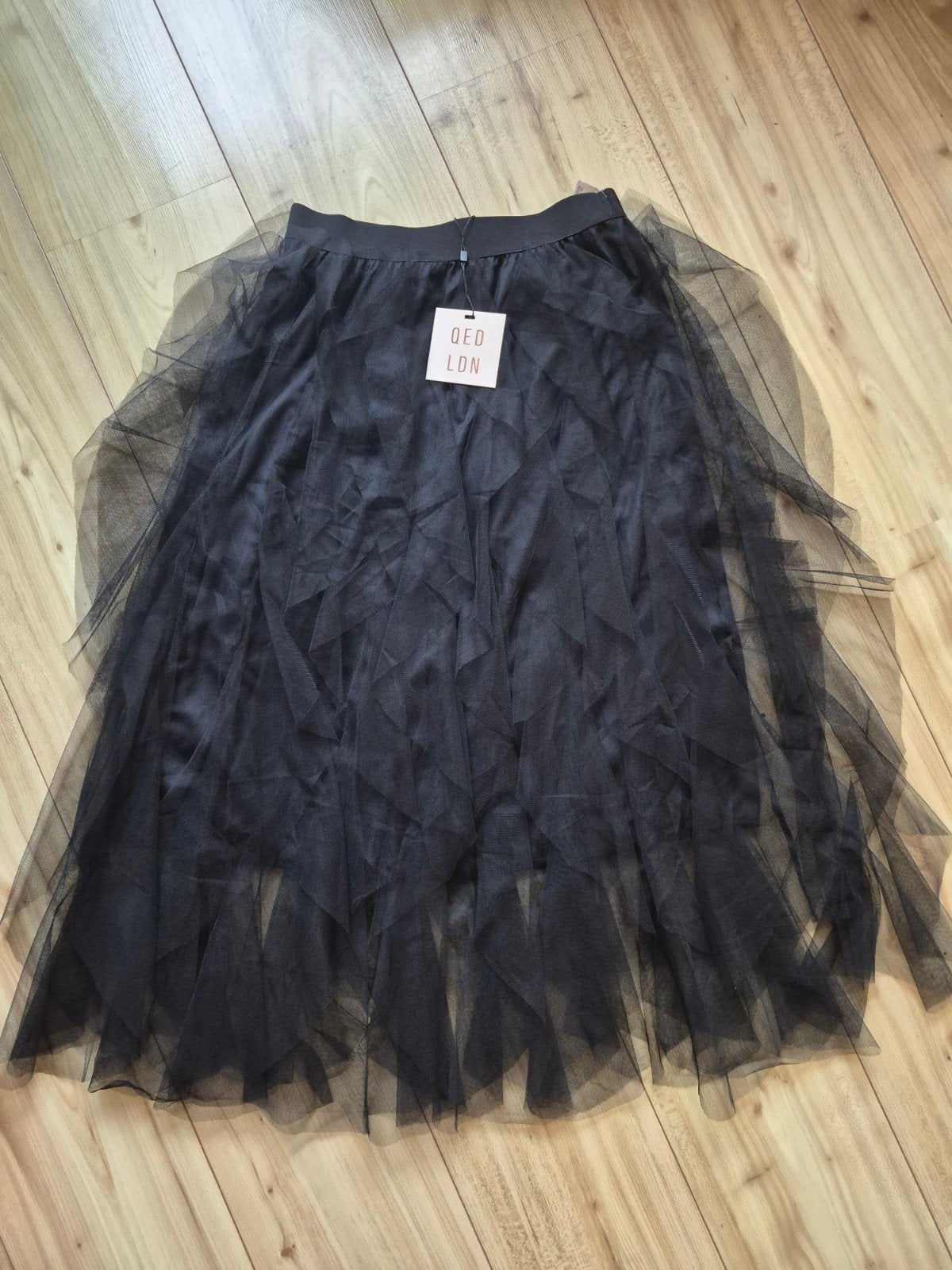 QED London Zwarte Tule Rok S/M, Kleding | Dames, Maat 38/40 (M), Zwart, Nieuw, Ophalen of Verzenden
