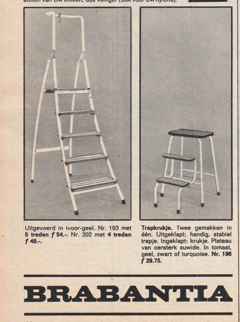 Retro reclame 1962 Brabantia de veilige keukentrappen, Verzenden, Overige typen