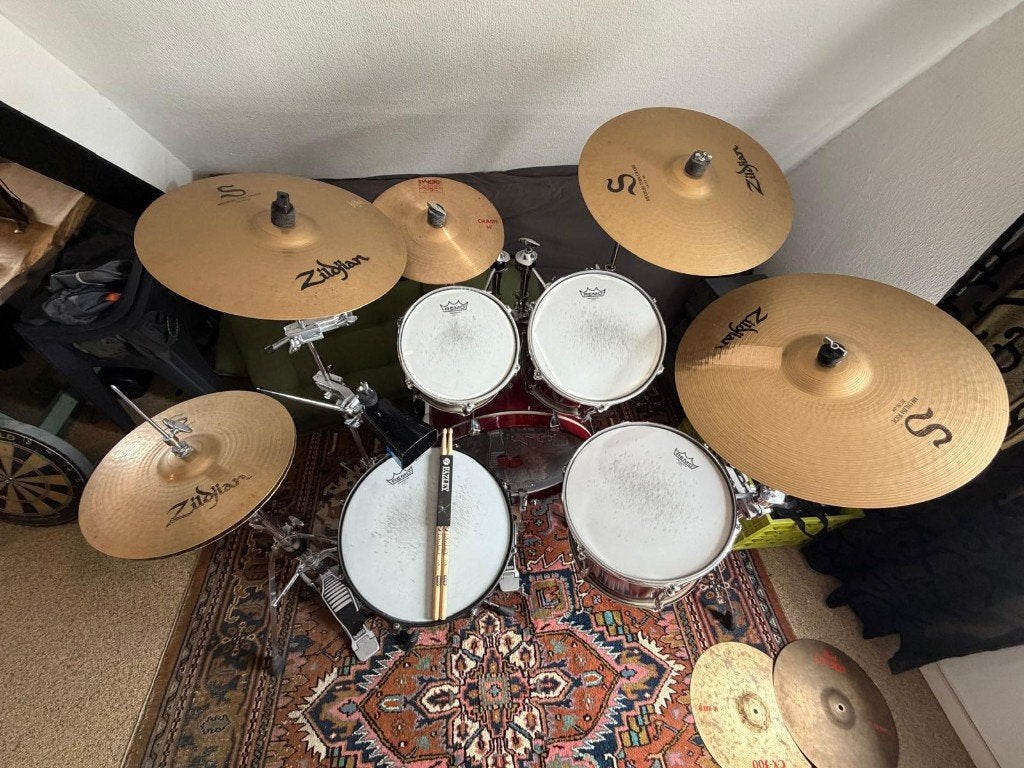 Yamaha Stage Custom drumstel-compleet met Zildjian bekkens, Ophalen, Gebruikt, Yamaha