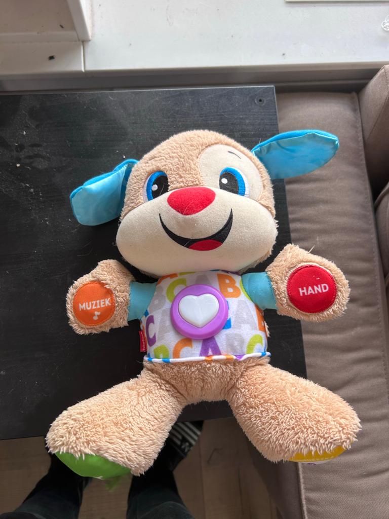 Fisher-Price Leerplezier Puppy - Interactieve Knuffel, Ophalen, Overige merken, Hond, Zo goed als nieuw