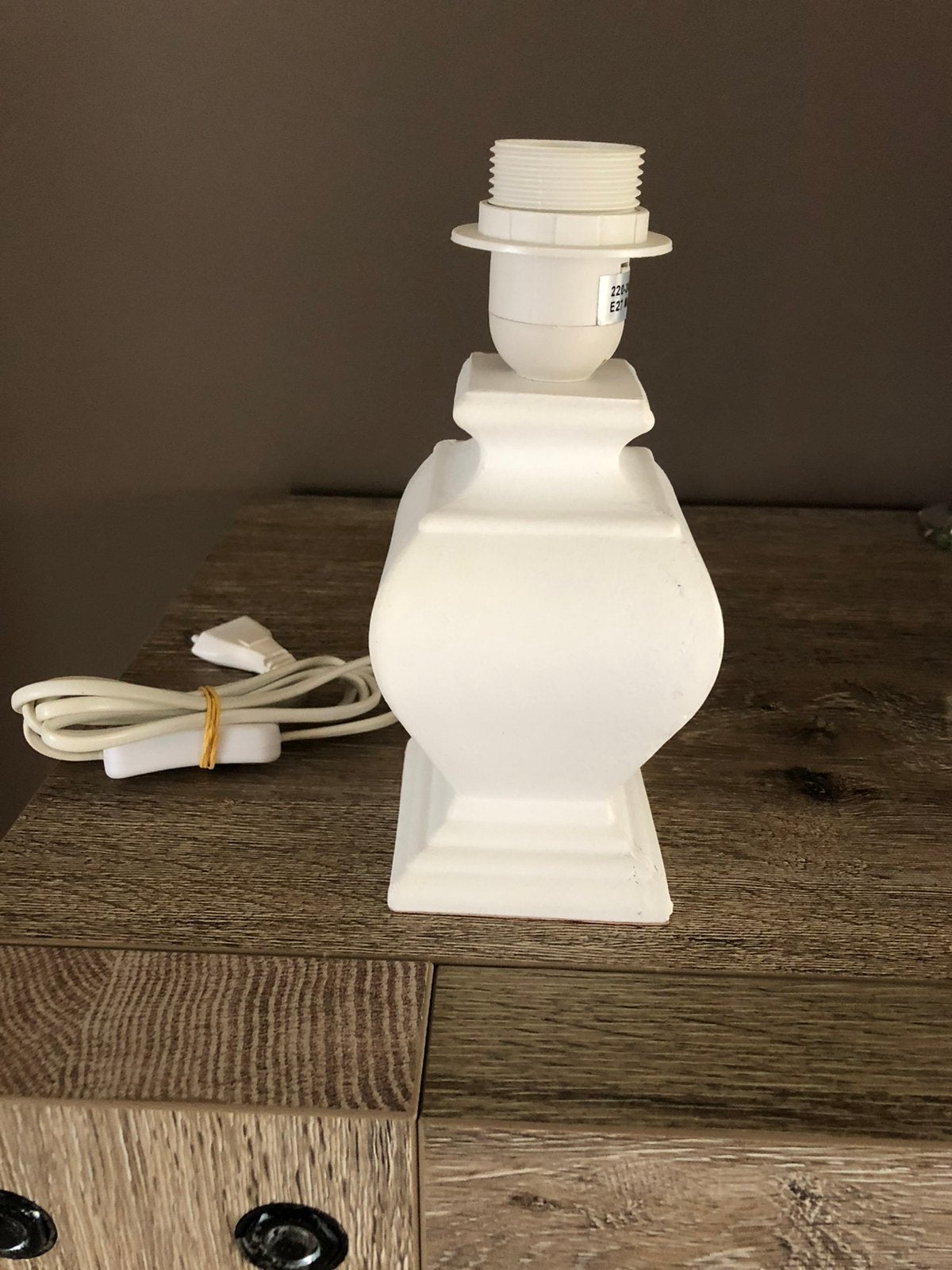 In NIEUWSTAAT tafellamp lampenvoet tafellampen schemerlamp, Met schakelaar, Overige stijlen, Wit, Zo goed als nieuw