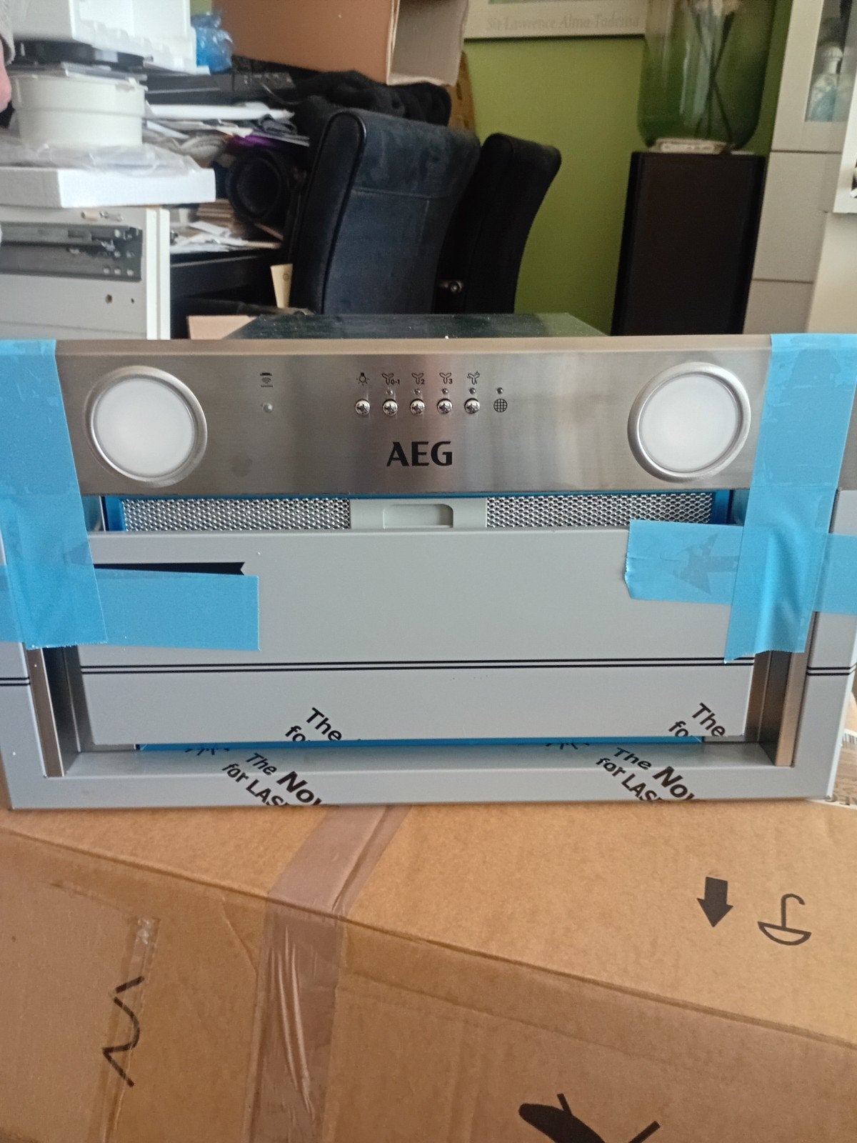 AEG afzuigkap (nieuw in doos). DGE5661HM, Witgoed en Apparatuur, Afzuigkappen, Ophalen, Nieuw, Onderbouw afzuigkap