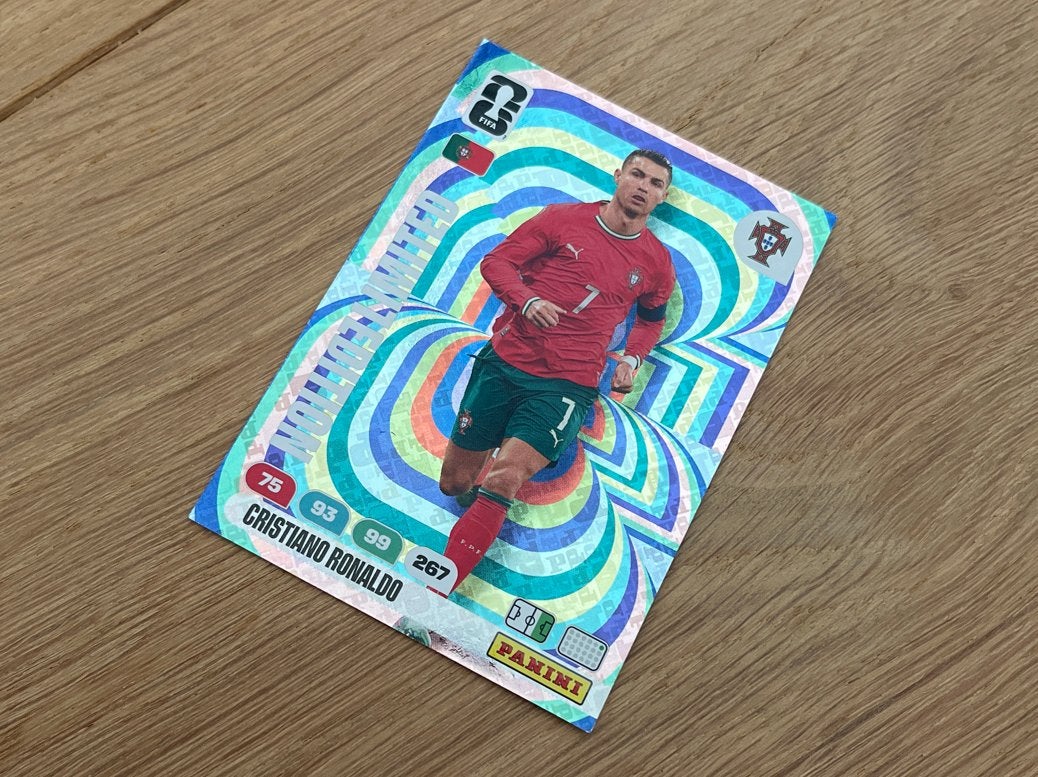 Limited Edition Hologram Panini Adrenalyn XL Ronaldo, Ophalen of Verzenden, Zo goed als nieuw, Buitenlandse clubs, Spelerskaart