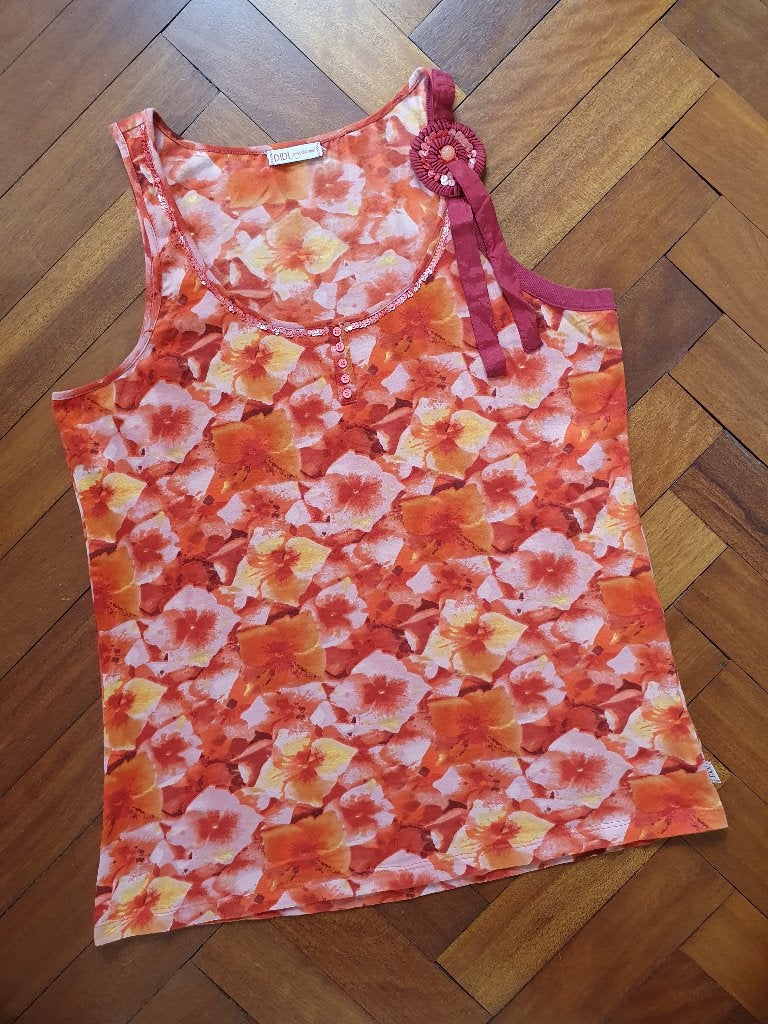 Top met bloemenprint van Didi NIEUW Maat XL, Kleding | Dames, Tops, Maat 46/48 (XL) of groter, Nieuw, Ophalen of Verzenden, Zonder mouw