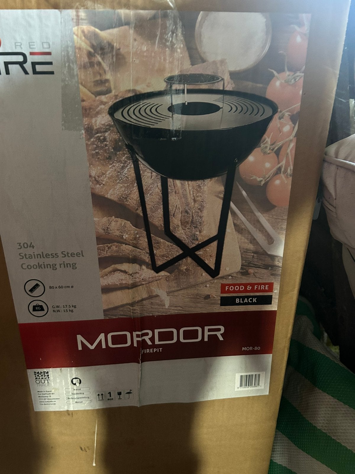 BBQ / vuurschaal nieuw in doos, Moridor Firepit 80 cm, Ophalen, Nieuw