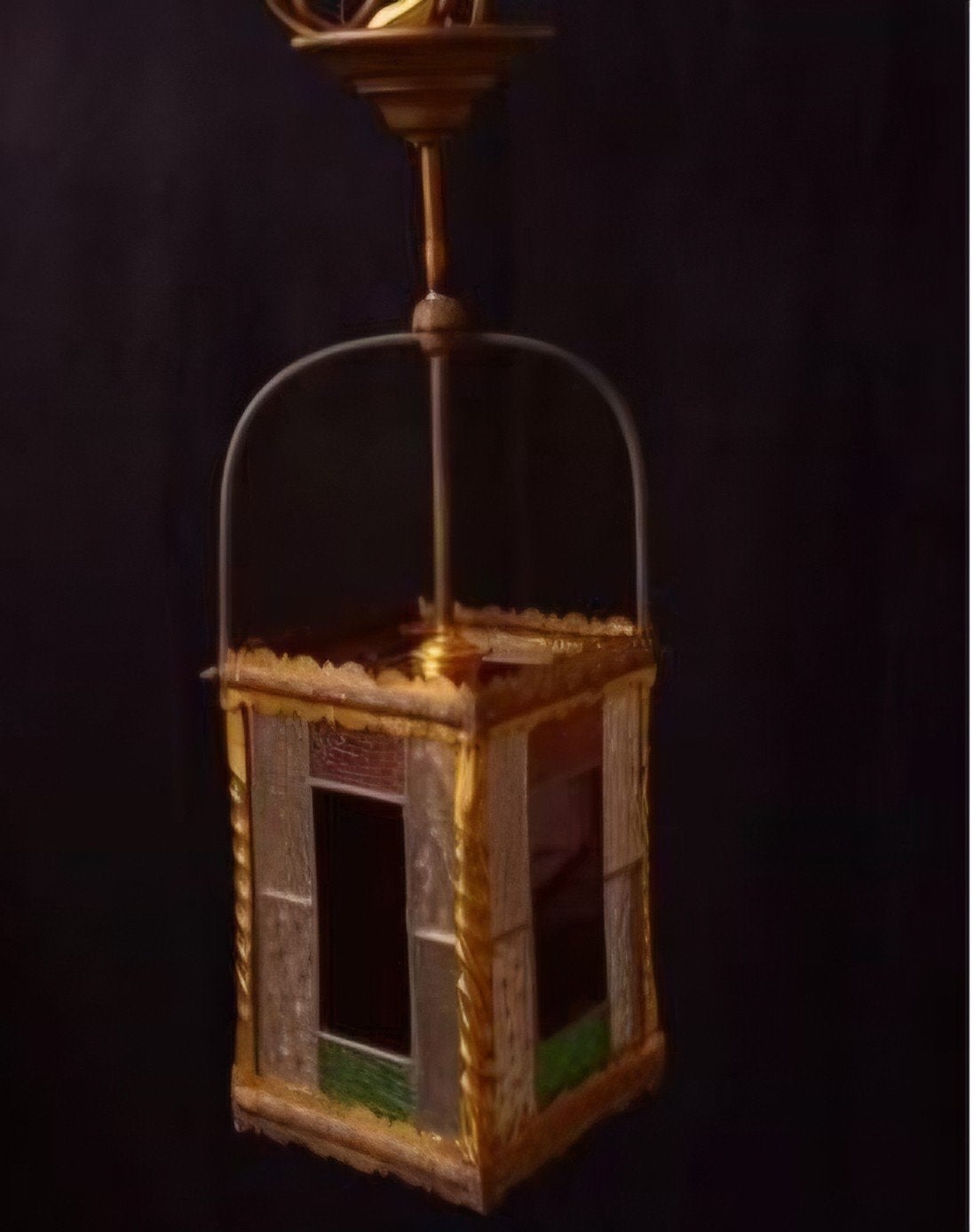 Venetiaanse antieke Hallamp / Lantaarn (Origineel glas), Ophalen of Verzenden