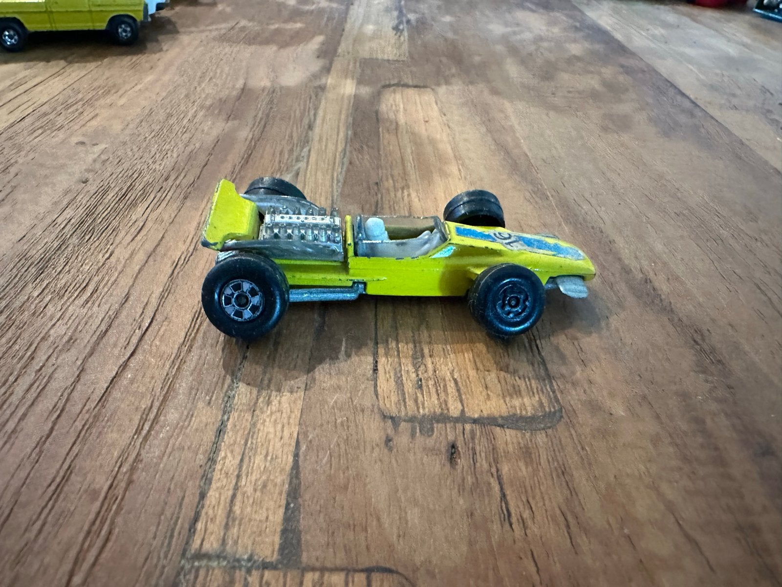 Vintage Matchbox raceauto geel, Ophalen of Verzenden