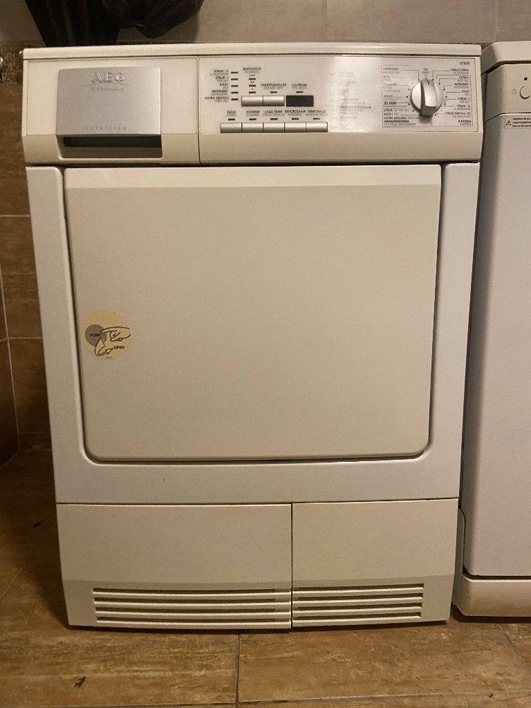 AEG condensdroger, Witgoed en Apparatuur, Ophalen, 6 tot 8 kg, Gebruikt, Voorlader