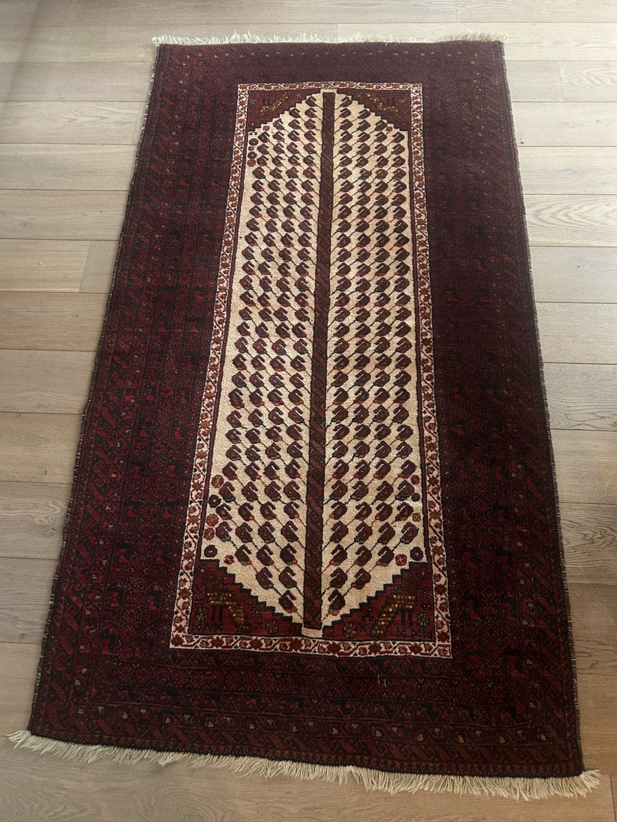 Perzisch tapijt 205 x 112, 100 tot 150 cm, 200 cm of meer, Ophalen of Verzenden, Zo goed als nieuw