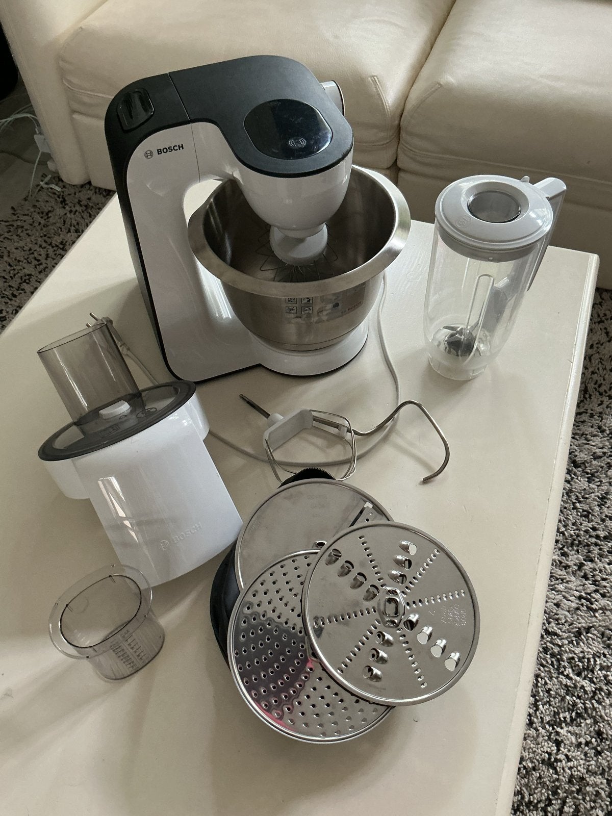 Bosch MUM5 keukenmachine krachtig en stabiel, Ophalen, Gebruikt, Vaatwasserbestendig, 3 snelheden of meer