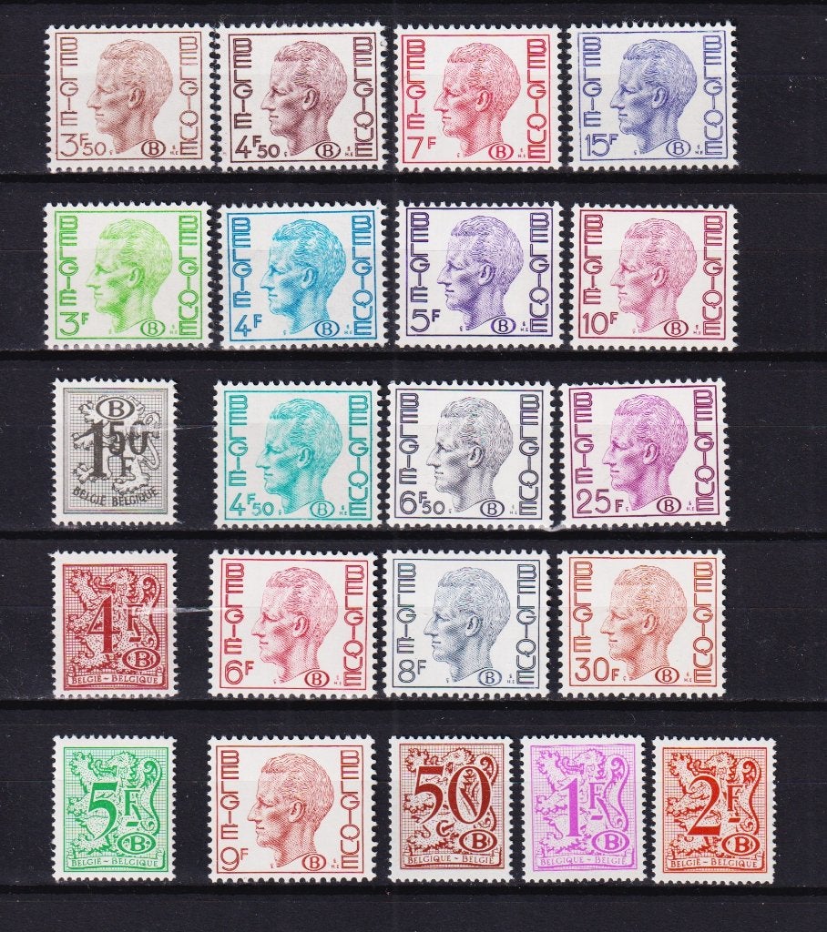 België Dienstzegels 1971-1982 **, Ophalen, Postfris, Postfris