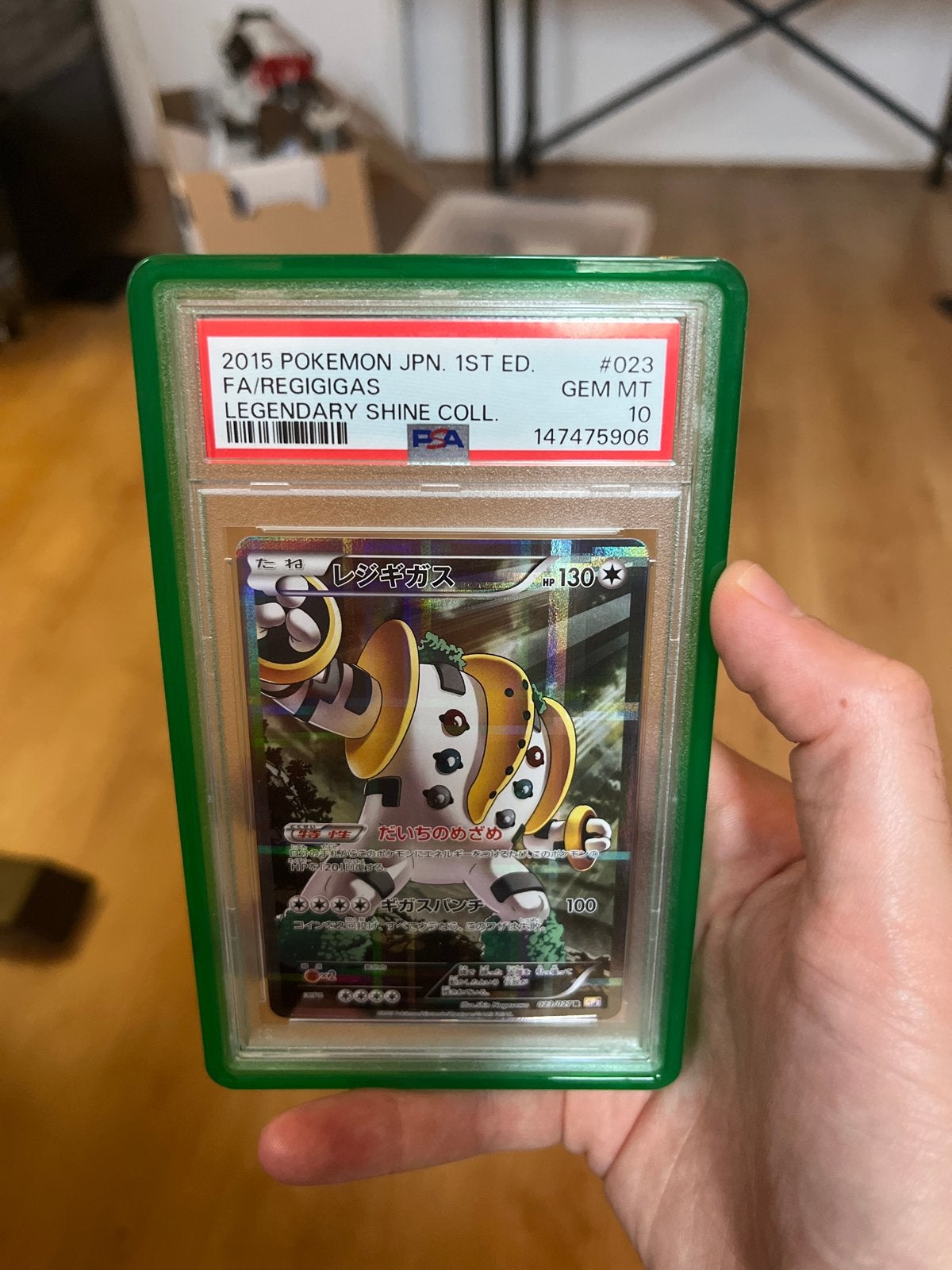 Regigigas PSA 10 GEM MT - 2015 Pokemon JPN 1st Ed., Ophalen of Verzenden, Nieuw, Losse kaart