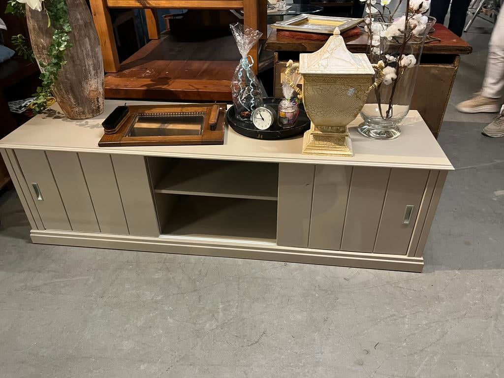 TV meubel, taupe kleur, Ophalen, Gebruikt, Minder dan 100 cm, 25 tot 50 cm