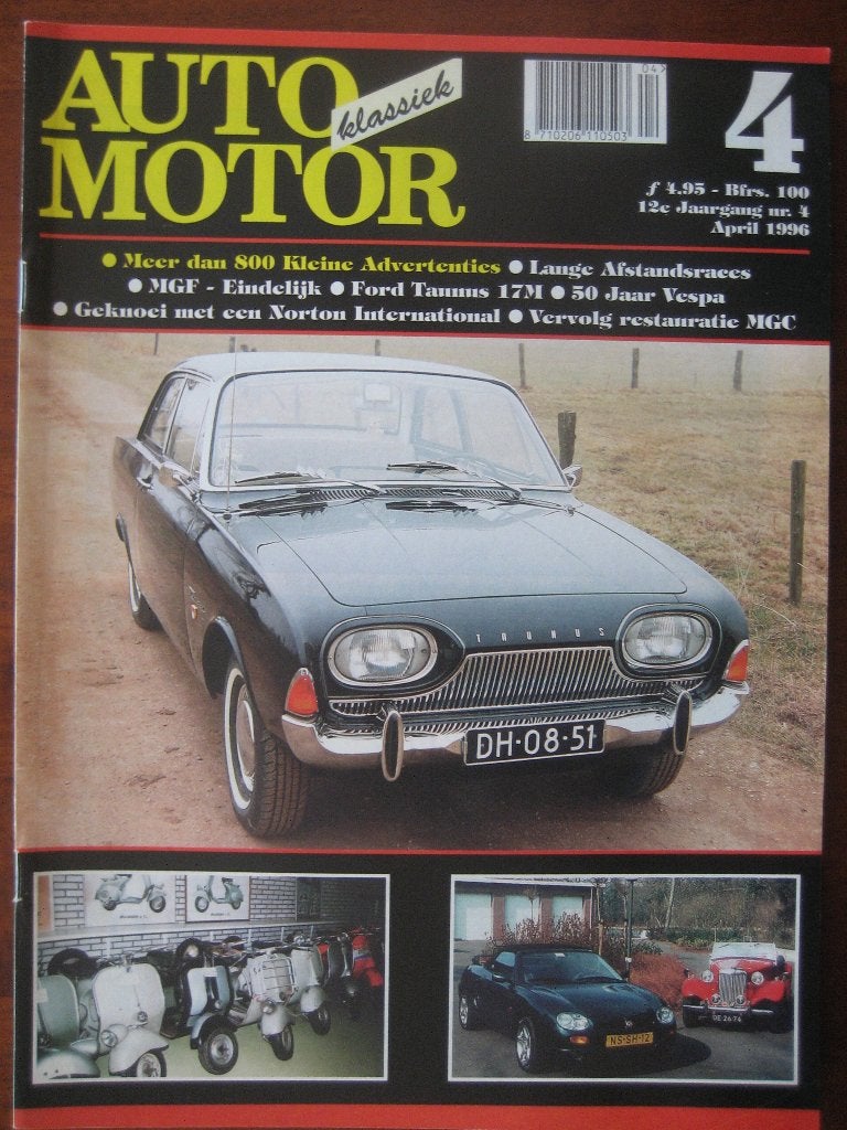 Auto Motor Klassiek 4 1996 Ford 17M, MG F, 50 jr Vespa, MG C, Verzenden, Nieuw, Ford