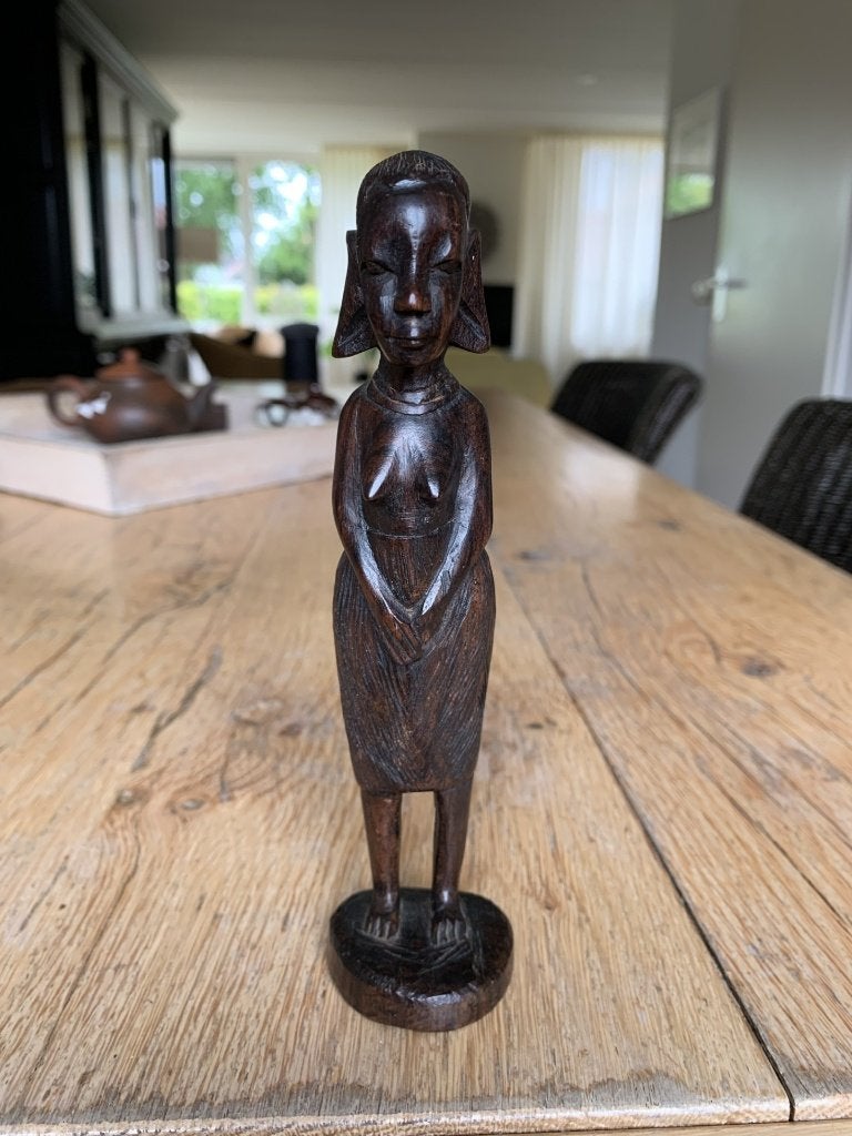 Houtsnijwerk vrouw, Houtsnijwerk, Minder dan 20 cm, Ophalen of Verzenden, Handgemaakt