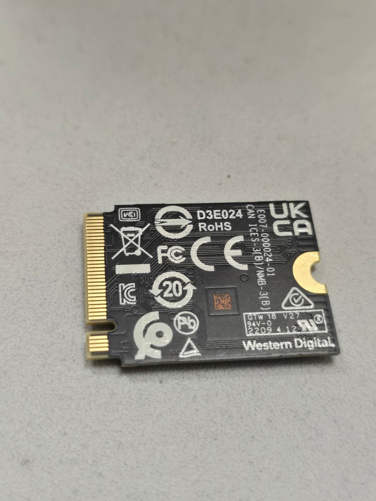 PC SN740 NVME 512GB SSD PCie Gen 4 - Western Digital, Computers en Software, Harde schijven, Ophalen of Verzenden, Zo goed als nieuw