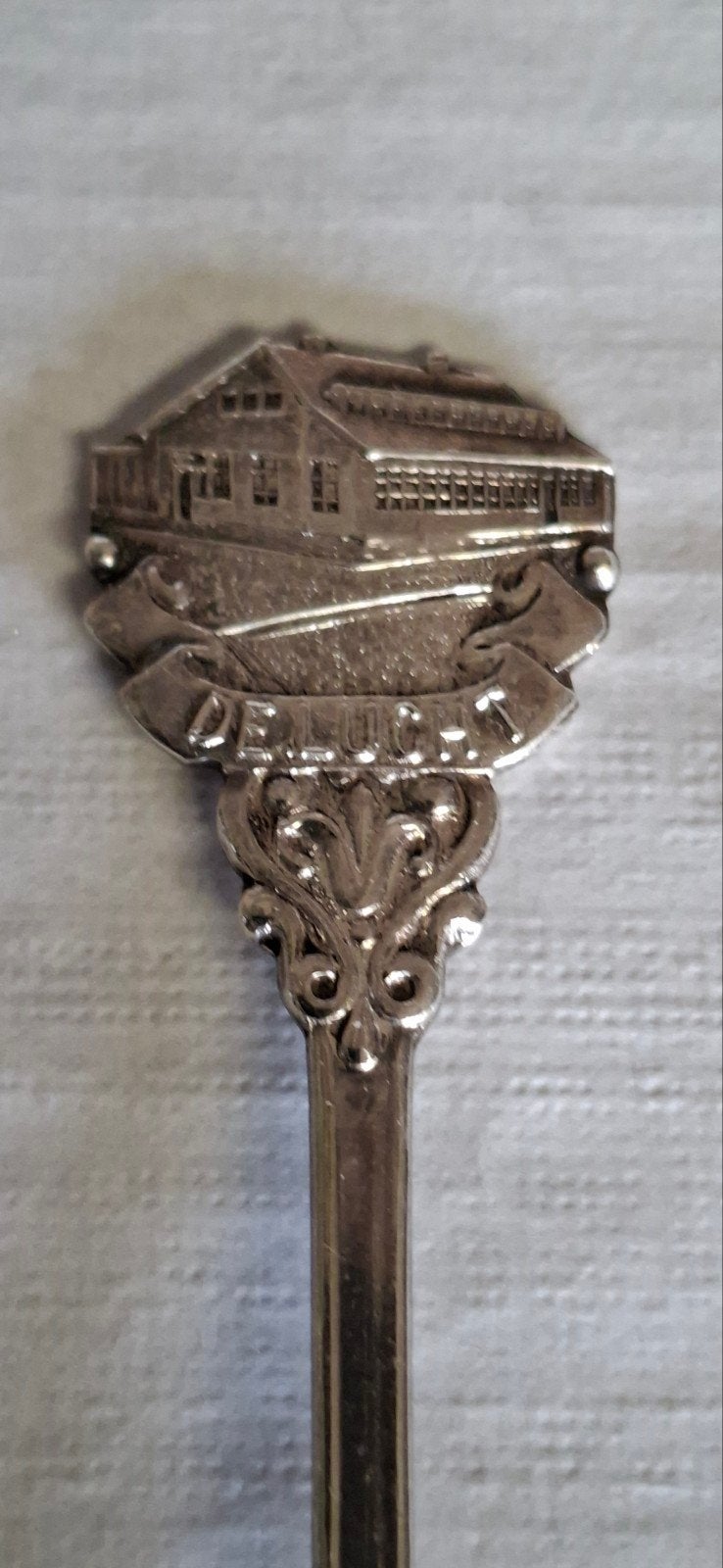 Verzilverde lepel 'De Lucht' - Souvenirlepel, Antiek en Kunst, Ophalen of Verzenden