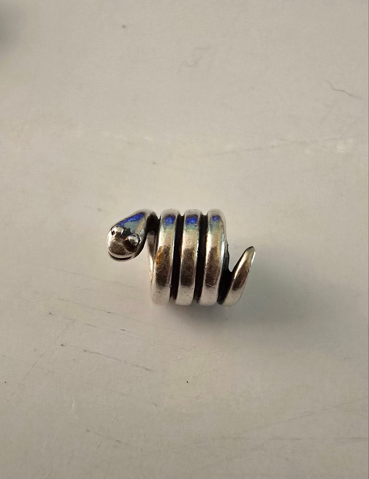 Prachtige originele zilveren Pandora bedel - slang, Ophalen of Verzenden, Zo goed als nieuw, Zilver, Pandora