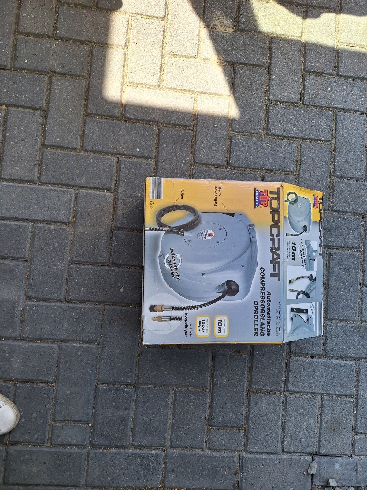 Topcraft Automatische Compressor slang oproller 10m, Doe-het-zelf en Verbouw, Ophalen of Verzenden, Nieuw, 10 bar of meer
